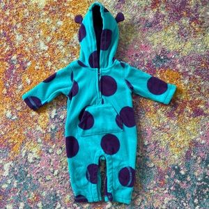 3-6M Baby Gap Fleece Bodysuit with Hood & Ears